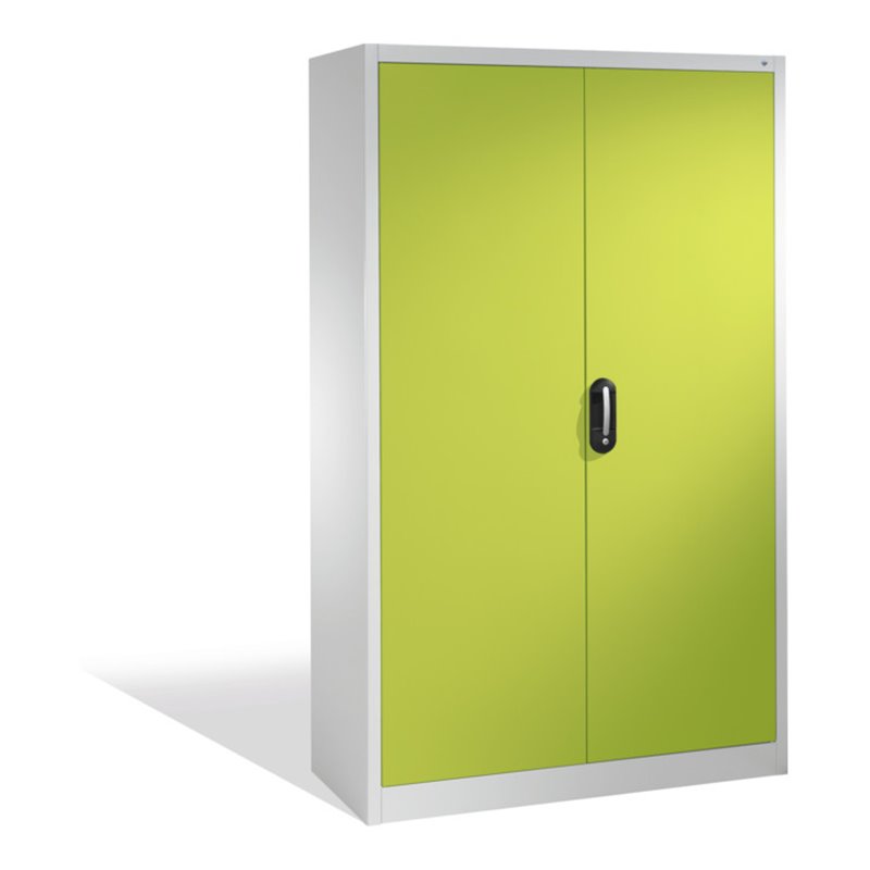 C+P Aktenschrank Acurado mit Drehtüren, 5 Ordnerhöhen, H1950xB1200xT400mm Front Viridingrün Korpus Lichtgrau