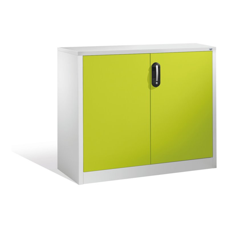 C+P Akten-Sideboard Acurado mit Drehtüren, 2 Ordnerhöhen, H1000xB1200xT400mm Front Viridingrün Korpus Lichtgrau