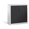 C+P Akten-Sideboard Acurado mit Drehtüren, 3 Ordnerhöhen, H1200xB1200xT400mm Front Schwarzgrau Korpus Lichtgrau