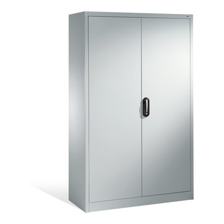 C+P Aktenschrank Acurado mit Drehtüren, 5 Ordnerhöhen, H1950xB1200xT500mm Weißaluminium