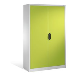 C+P Aktenschrank Acurado mit Drehtüren, 5 Ordnerhöhen, H1950xB1200xT500mm Front Viridingrün Korpus Lichtgrau