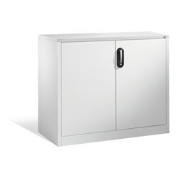 C+P Akten-Sideboard Acurado mit Drehtüren, 2 Ordnerhöhen, H1000xB1200xT500mm Front Lichtgrau Korpus Lichtgrau