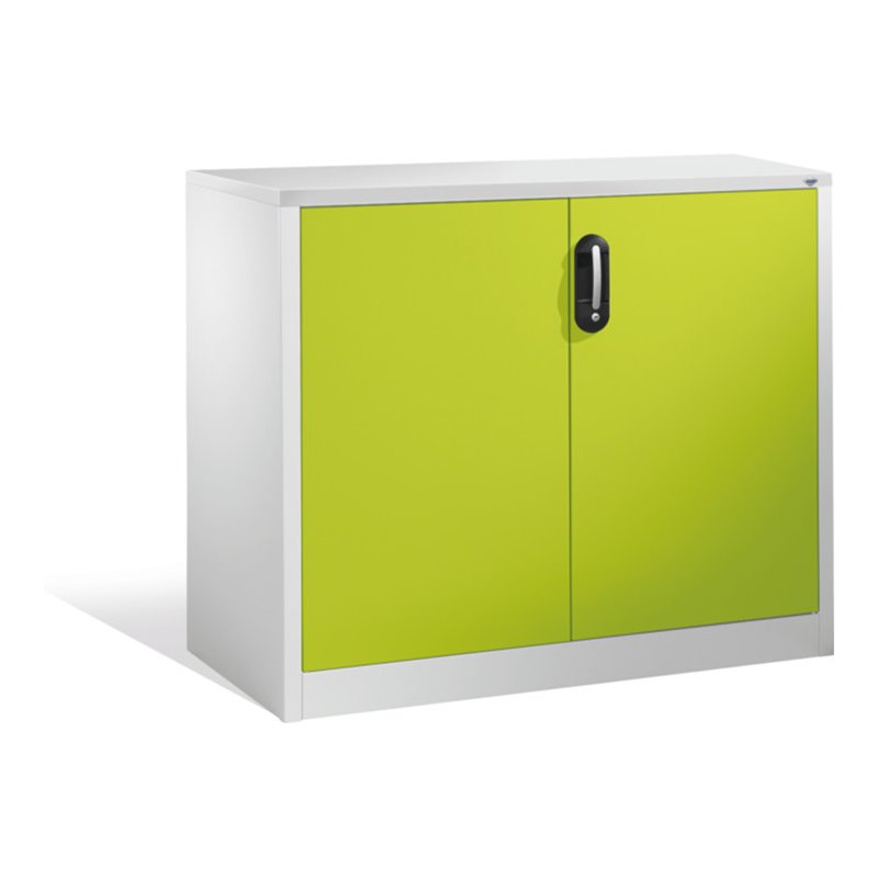 C+P Akten-Sideboard Acurado mit Drehtüren, 2 Ordnerhöhen, H1000xB1200xT500mm Front Viridingrün Korpus Lichtgrau