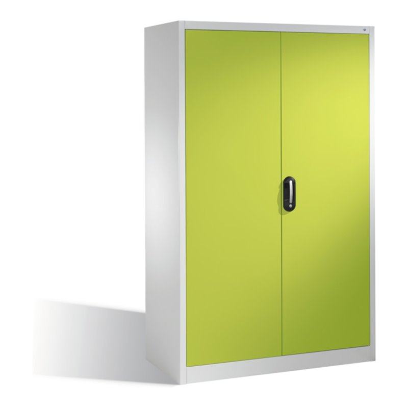 C+P Aktenschrank Acurado mit Drehtüren, 5 Ordnerhöhen, H1950xB1200xT600mm Front Viridingrün Korpus Lichtgrau