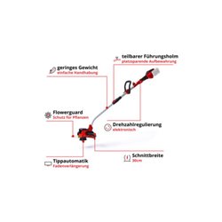 Einhell Akku-Rasentrimmer GE-CT 36/30 Li E-Solo