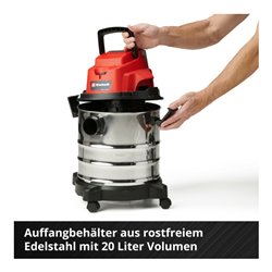 Einhell Akku-Nass-Trockensauger TC-VC 18/20 Li S-Solo