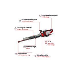 Einhell Akku-Heckenschere GE-CH 36/65 Li-Solo