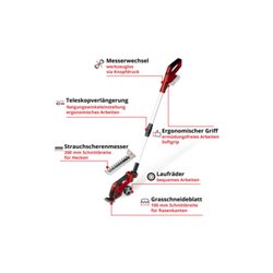 Einhell Akku-Gras- und Strauchschere GE-CG 18/100 Li T-Solo