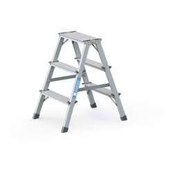 ZARGES Stufenstehleiter Alu 2seitig mPerlongurte