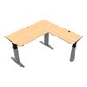 STIER Elektrisch höhenverstellbarer Eck-Schreibtisch 501-23 180x180cm Buche mel. 68-120cm