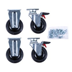 KS Tools Rollen-Satz zu PERFORMANCEplus Werkstattwagen inkl. Schrauben