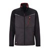 Holex Softshell Jacke, dunkelgrau / schwarz / rot, Unisex-Größe: 3XL