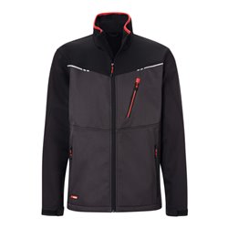 Holex Softshell Jacke, dunkelgrau / schwarz / rot, Unisex-Größe: M