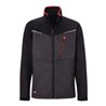 Holex Softshell Jacke, dunkelgrau / schwarz / rot, Unisex-Größe: M
