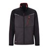 Holex Softshell Jacke, dunkelgrau / schwarz / rot, Unisex-Größe: XL