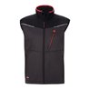 Holex Softshell Weste, dunkelgrau / schwarz / rot, Unisex-Größe: 2XL