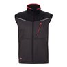 Holex Softshell Weste, dunkelgrau / schwarz / rot, Unisex-Größe: XL