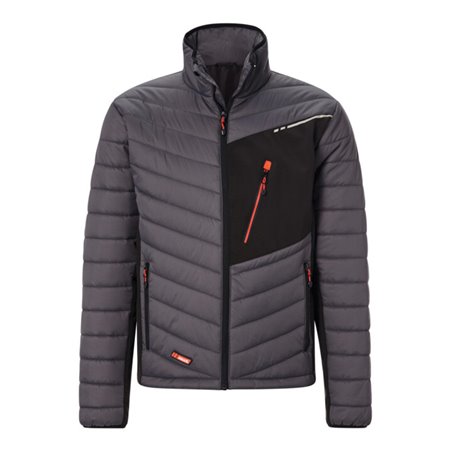 Holex Hybrid-Jacke, dunkelgrau / schwarz / rot, Unisex-Größe: L