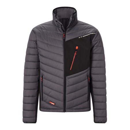 Holex Hybrid-Jacke, dunkelgrau / schwarz / rot, Unisex-Größe: M