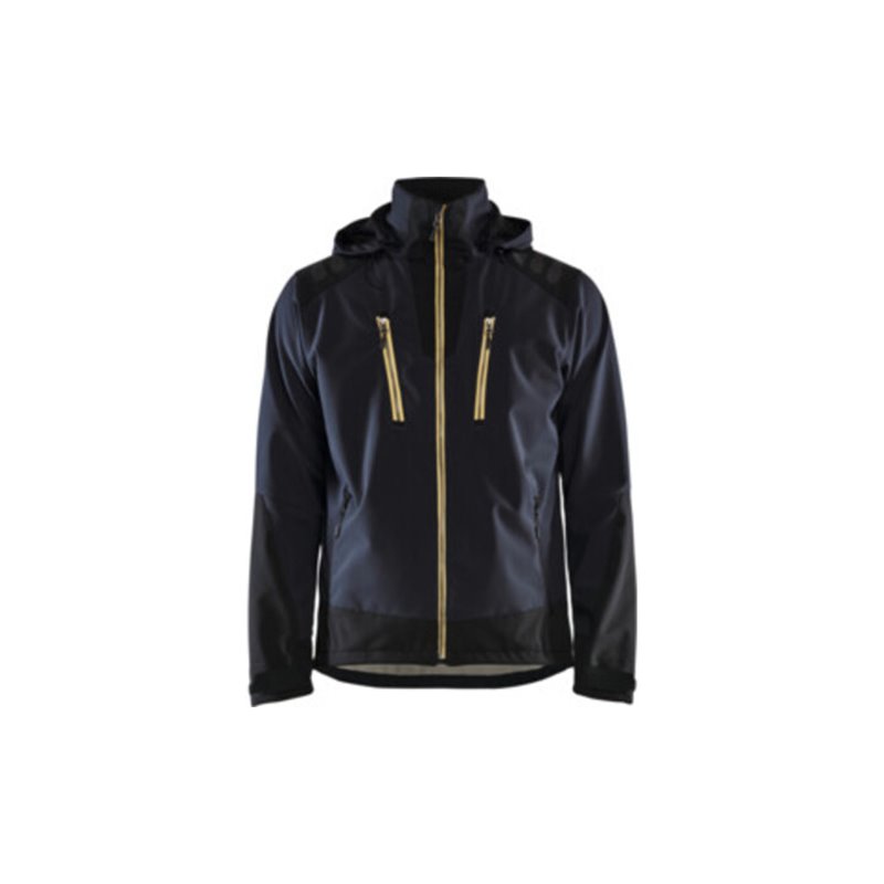 Blakläder Softshell Jacke, dunkelblau / gelb, Unisex-Größe: L