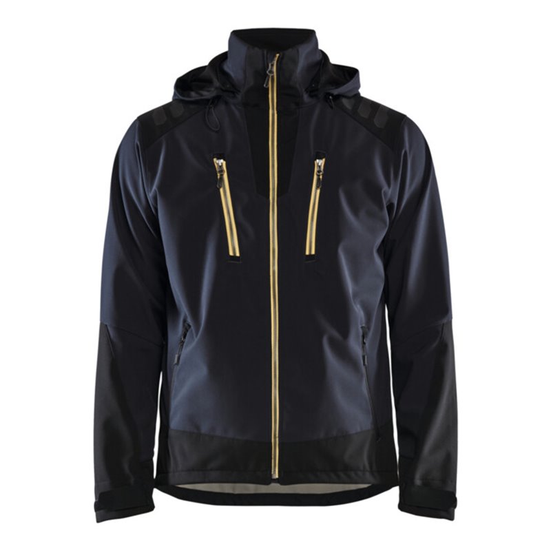 Blakläder Softshell Jacke, dunkelblau / gelb, Unisex-Größe: M