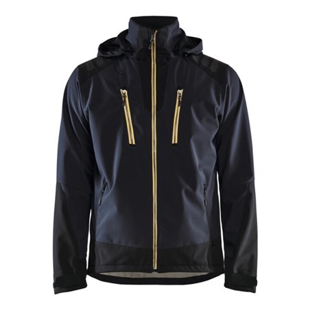 Blakläder Softshell Jacke, dunkelblau / gelb, Unisex-Größe: XL