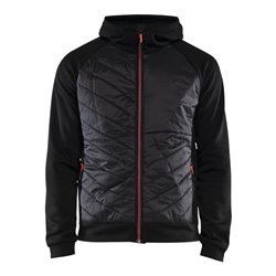 Blakläder Hybrid Sweater Service Plus, schwarz / rot, Unisex-Größe: 2XL