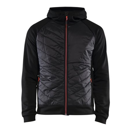 Blakläder Hybrid Sweater Service Plus, schwarz / rot, Unisex-Größe: 2XL