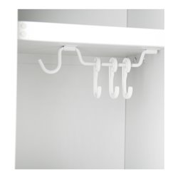 STIER Anbauelement für Garderobenspind 2 Fächer 1800x300x500mm lichtgrau