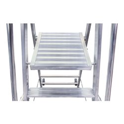 Euroline Alu-Stufenstehleiter mit großer Standplattform Nr. 32677