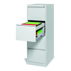 STIER Hängeregistraturschrank 4 Schubladen einbahnig DIN A4 1330x465x620mm
