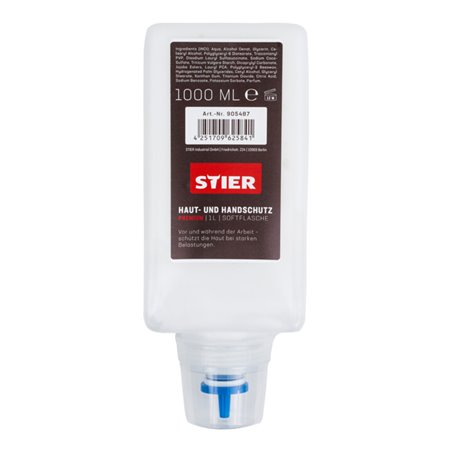 STIER Haut- und Handschutz Premium 1l Softflasche für STIER Handreiniger Spender Set
