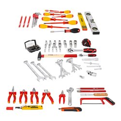 STIER Elektriker-Werkzeugsortiment im Aluminiumkoffer 128-teilig