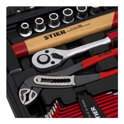 STIER Werkzeugkoffer mit 60-teiligem Werkzeugsortiment