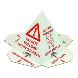 Palettenhütchen 1.25 Wellpappe L205xB205xH235mm einwellig 1-farbig rot