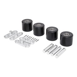 STIER Tandem-Lastrollen-Set Nylon inkl. Achsen + Wippen für Hubwagen