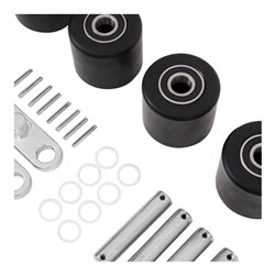 STIER Tandem-Lastrollen-Set Nylon inkl. Achsen + Wippen für Hubwagen