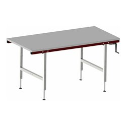 Rocholz Pack- und Arbeitstisch SYSTEM 1600 1600x800x710-960 mm mit Kurbelverstellung