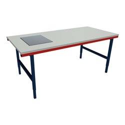 Rocholz Pack- und Arbeitstisch mit Waage SYSTEM 2000 2000x920x690-960 mm