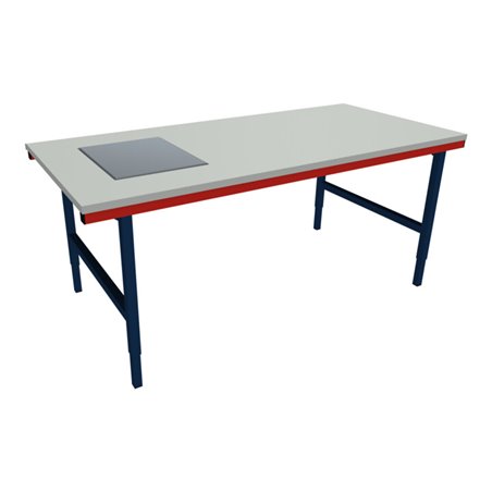 Rocholz Pack- und Arbeitstisch mit Waage SYSTEM 2000 2000x920x690-960 mm