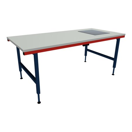 Rocholz Pack- und Arbeitstisch mit eichfähige Waage SYSTEM 2000 2000x920x710-960 mm Motorverstellung