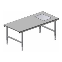 Rocholz Pack- und Arbeitstisch mit eichfähige Waage SYSTEM 2000 2000x920x690-960 mm