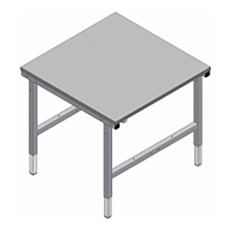 Rocholz Ecktisch SYSTEM 2000 freistehend mit 4 Füßen 920x920x690-960 mm