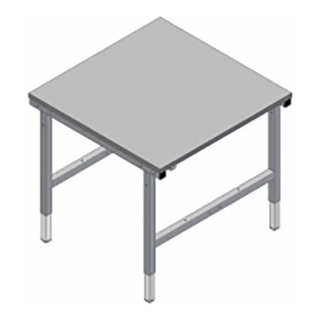 Rocholz Ecktisch SYSTEM 2000 freistehend mit 4 Füßen 920x920x690-960 mm