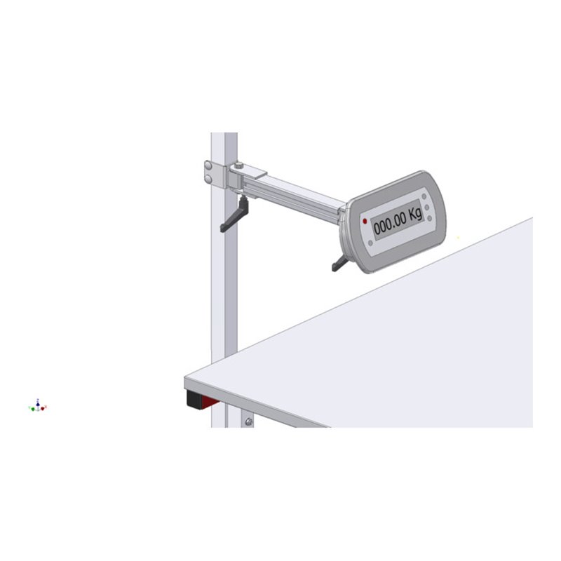 Rocholz SYSTEM 2000 Halter für Waagenanzeige am Einzelgelenkarm 1x325 mm aus HR-Profilrohr