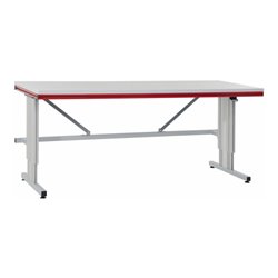 Rocholz Grundtisch mit Elektrohöhenverstellung SYSTEM FLEX 1200x800x720-1120 mm RAL9006/3003
