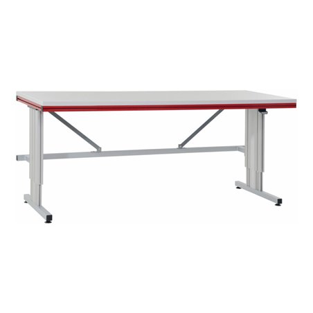 Rocholz Grundtisch mit Elektrohöhenverstellung SYSTEM FLEX 1200x800x720-1120 mm RAL9006/3003