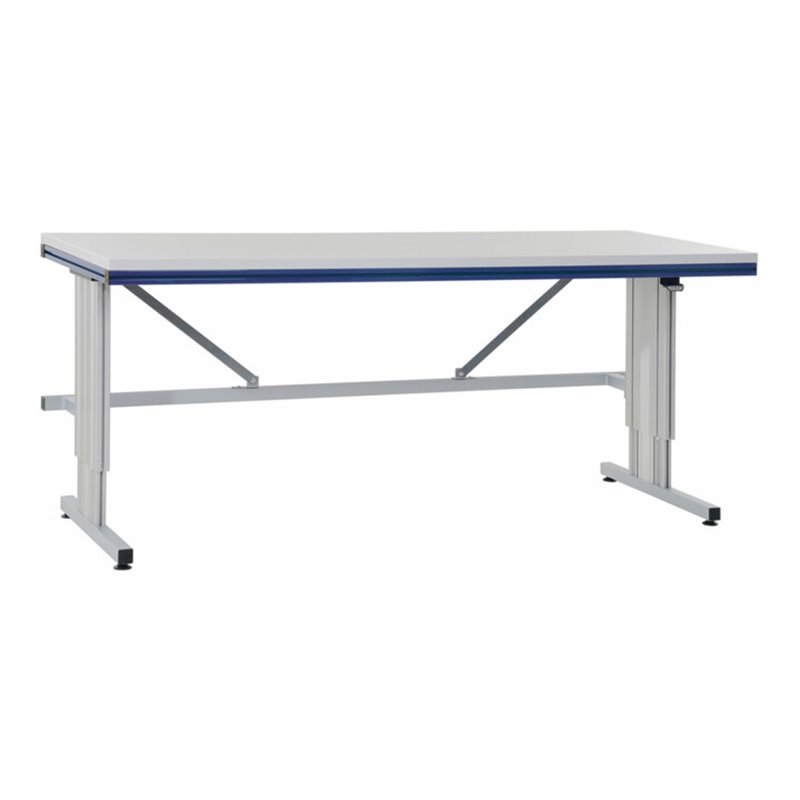 Rocholz Grundtisch mit Elektrohöhenverstellung SYSTEM FLEX 1600x800x720-1120 mm RAL9006/5010