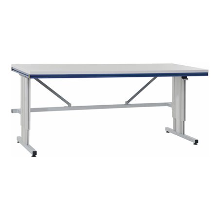 Rocholz Grundtisch mit Elektrohöhenverstellung SYSTEM FLEX 1600x800x720-1120 mm RAL9006/5010