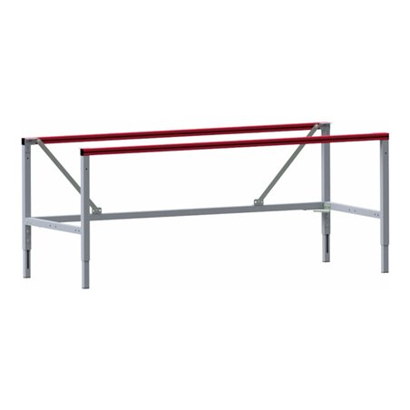 Rocholz Tischgestell M SYSTEM FLEX 1200x800x660-930 mm RAL9006/3003
